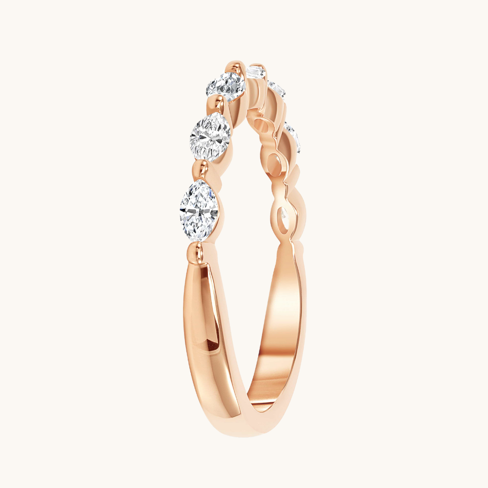 Marquise Diamond Shared Prong Band - Happy Jewelers Fine Jewelry Lifetime Warranty