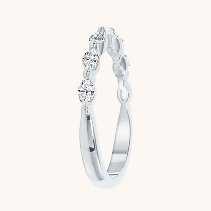 Marquise Diamond Shared Prong Band - Happy Jewelers Fine Jewelry Lifetime Warranty