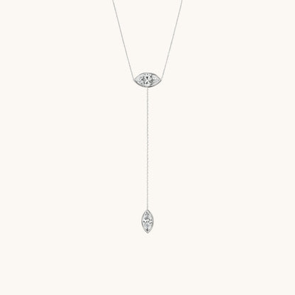 The Double Marquise Lab Diamond Lariat Necklace - Happy Jewelers Fine Jewelry Lifetime Warranty