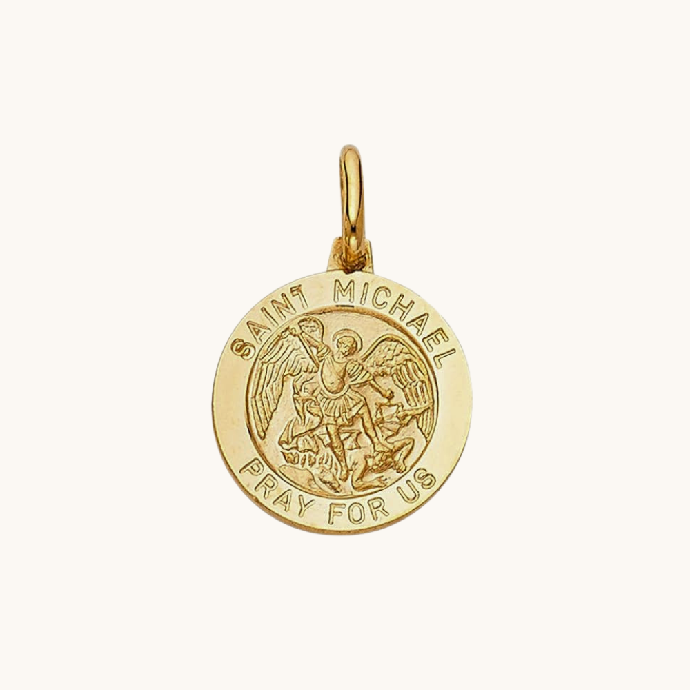 Saint Michael Medallion Pendant - Happy Jewelers Fine Jewelry Lifetime Warranty