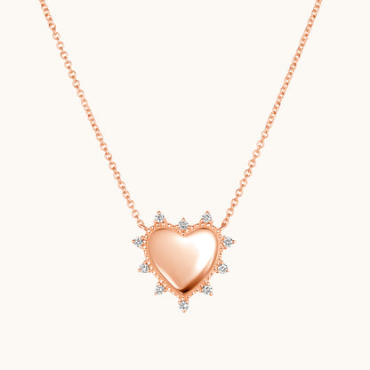 Milgrain Engravable Heart Pendant Necklace - Happy Jewelers Fine Jewelry Lifetime Warranty
