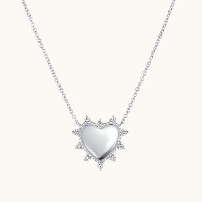 Milgrain Engravable Heart Pendant Necklace - Happy Jewelers Fine Jewelry Lifetime Warranty