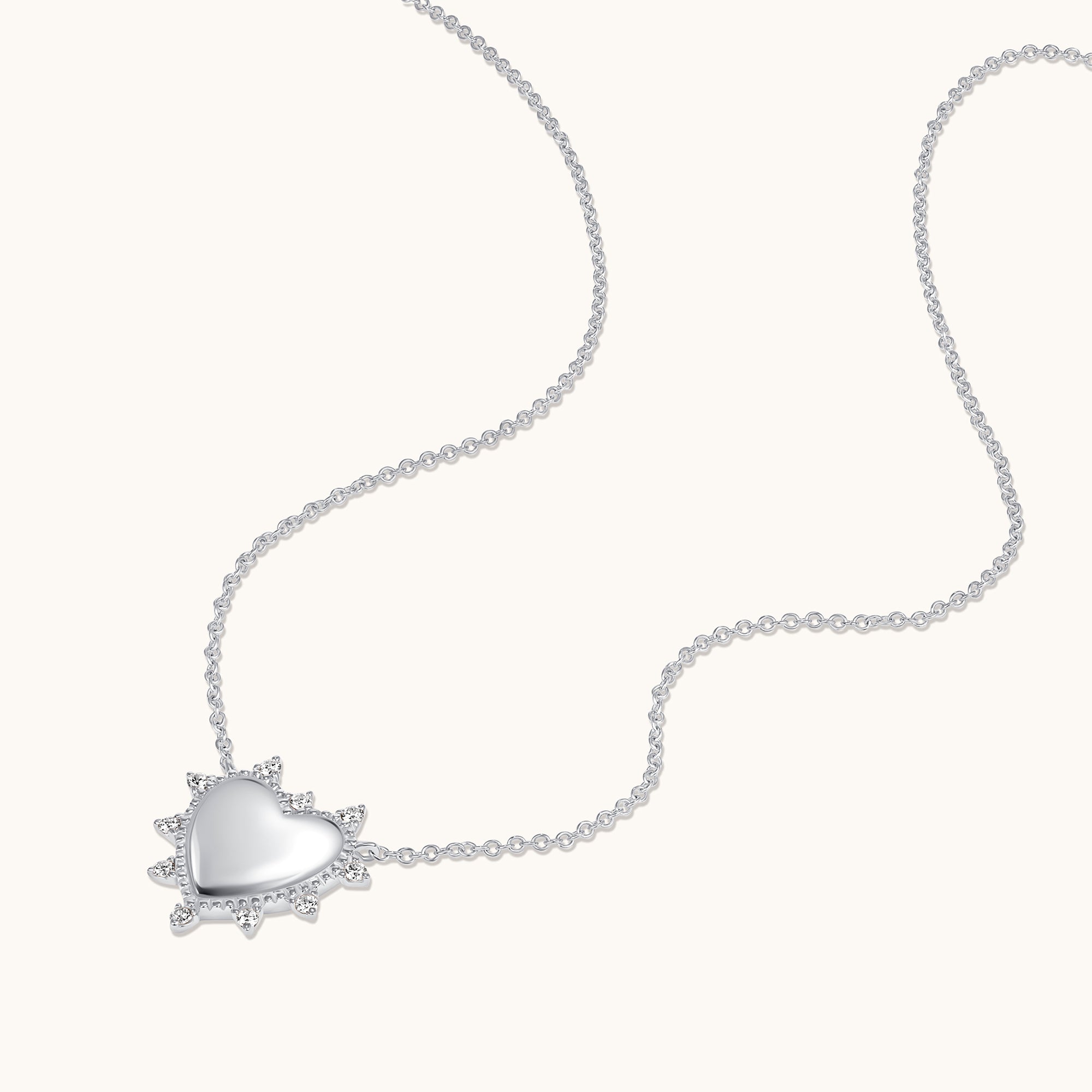 Milgrain Engravable Heart Pendant Necklace - Happy Jewelers Fine Jewelry Lifetime Warranty