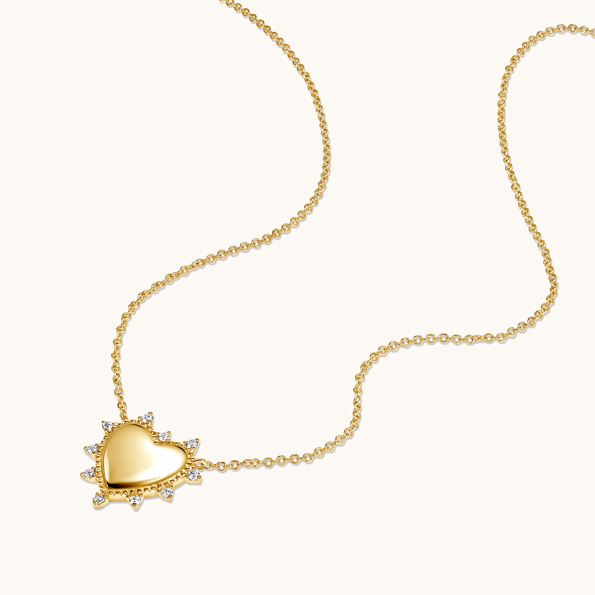 Milgrain Engravable Heart Pendant Necklace - Happy Jewelers Fine Jewelry Lifetime Warranty