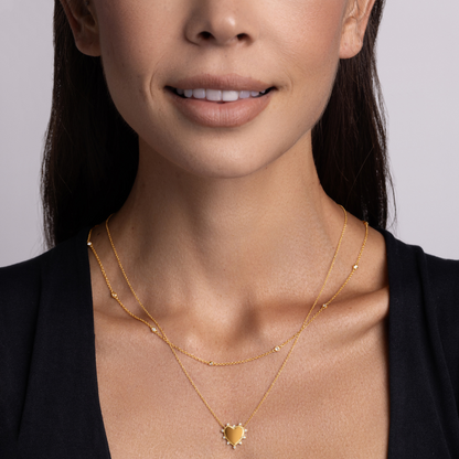 Milgrain Engravable Heart Pendant Necklace - Happy Jewelers Fine Jewelry Lifetime Warranty