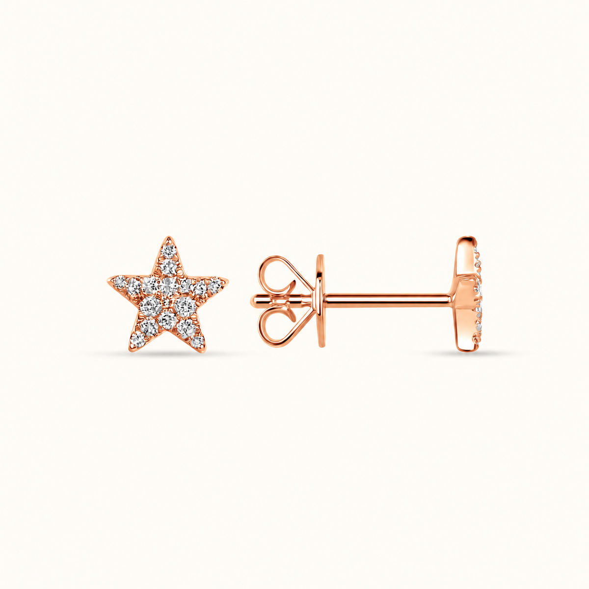 Mini Diamond Star Earrings
