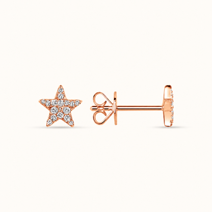 Mini Diamond Star Earrings
