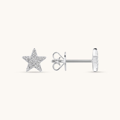 Mini Diamond Star Earrings