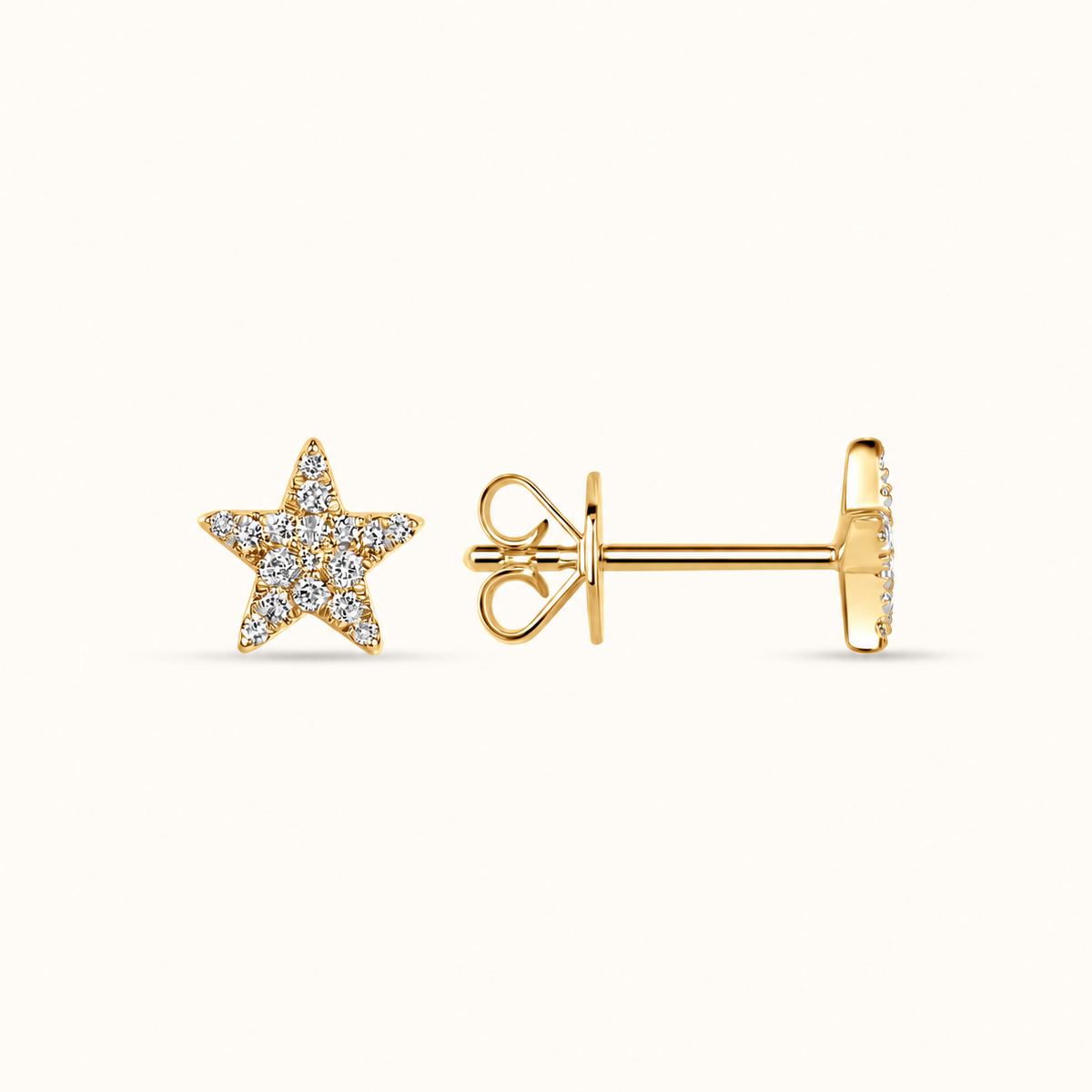 Mini Diamond Star Earrings