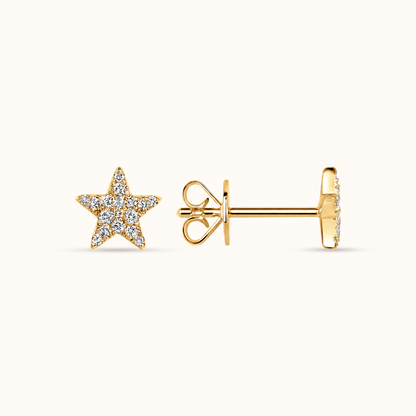 Mini Diamond Star Earrings