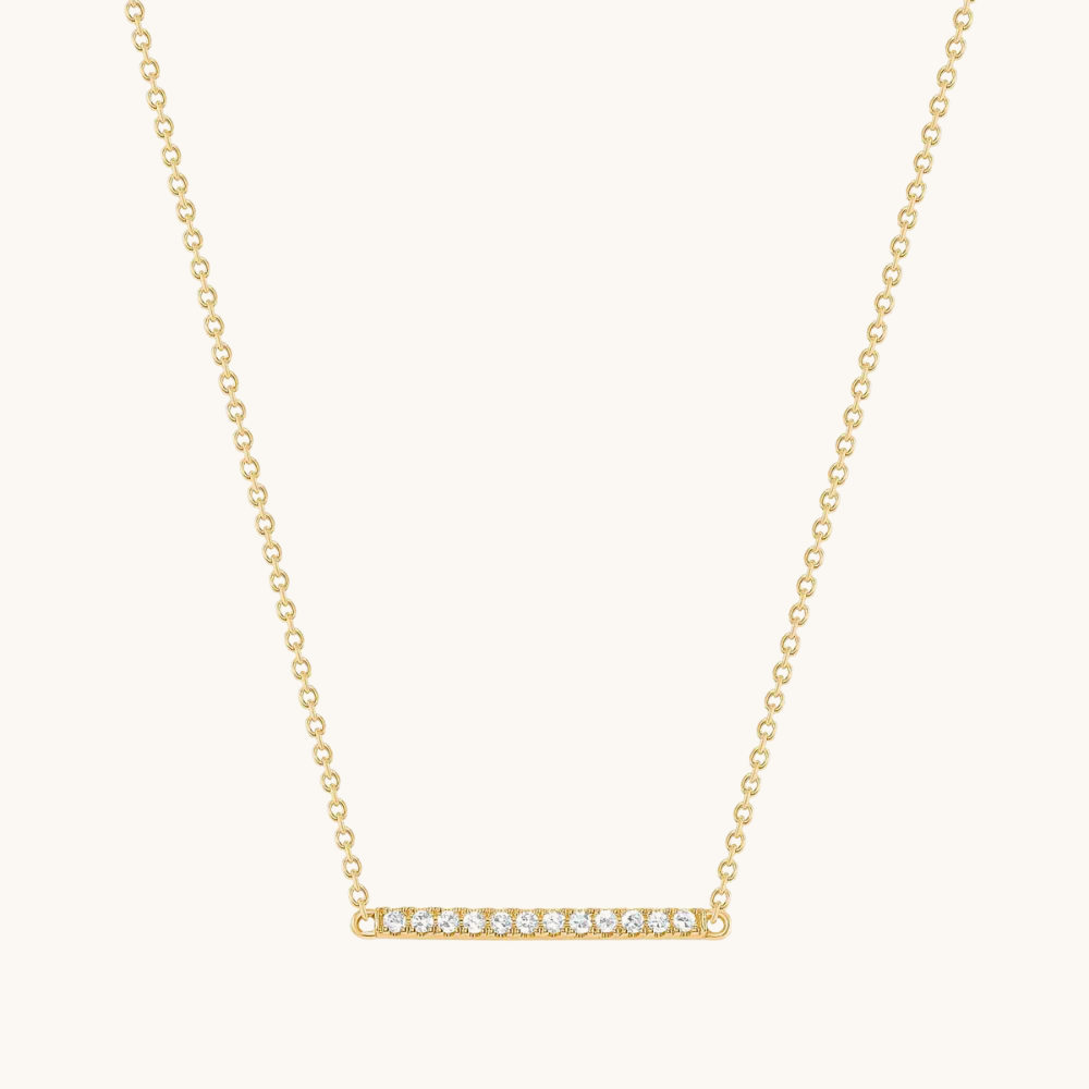 Mini Diamond Bar Necklace