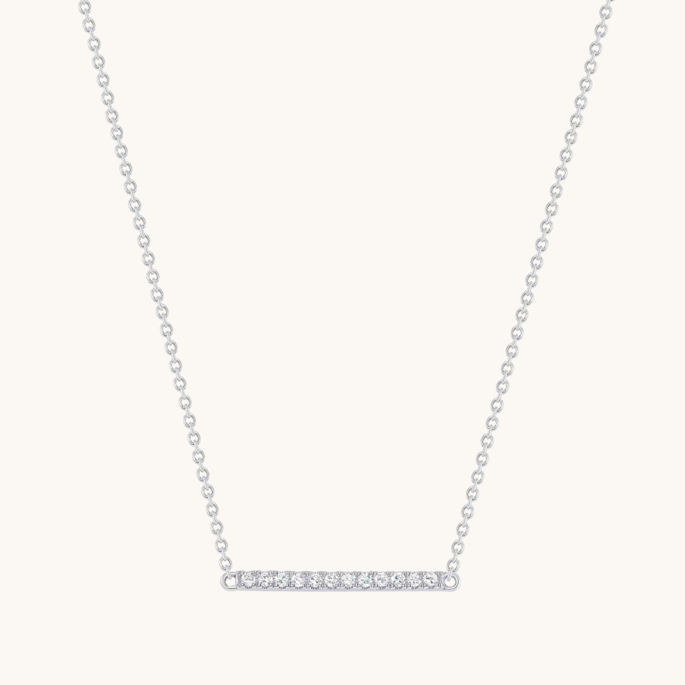 Mini Diamond Bar Necklace