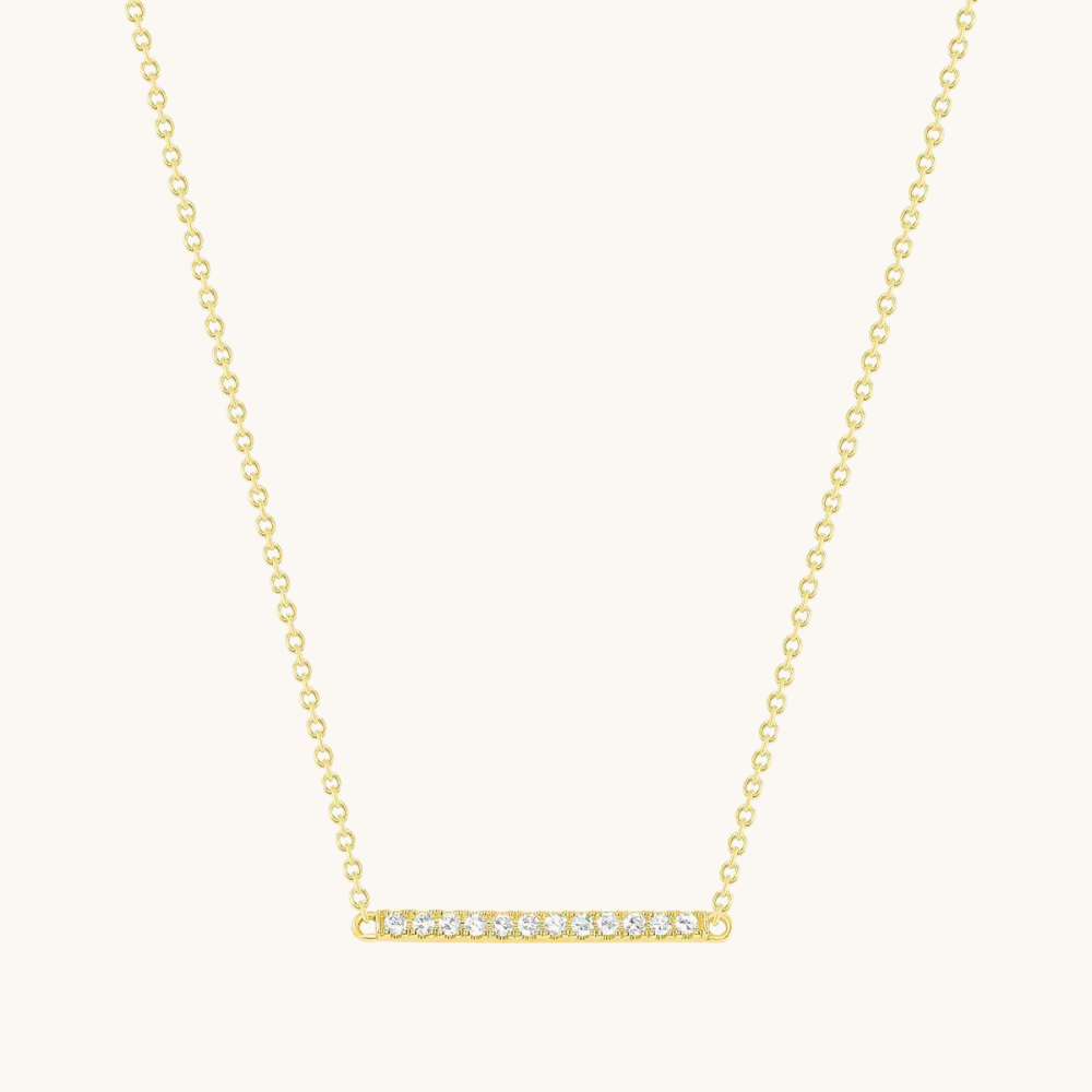 Mini Diamond Bar Necklace