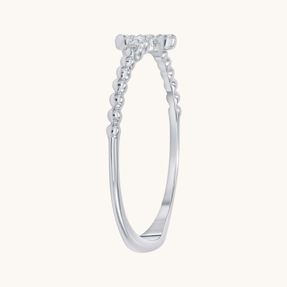 Mini Diamond Bubble Cross Ring