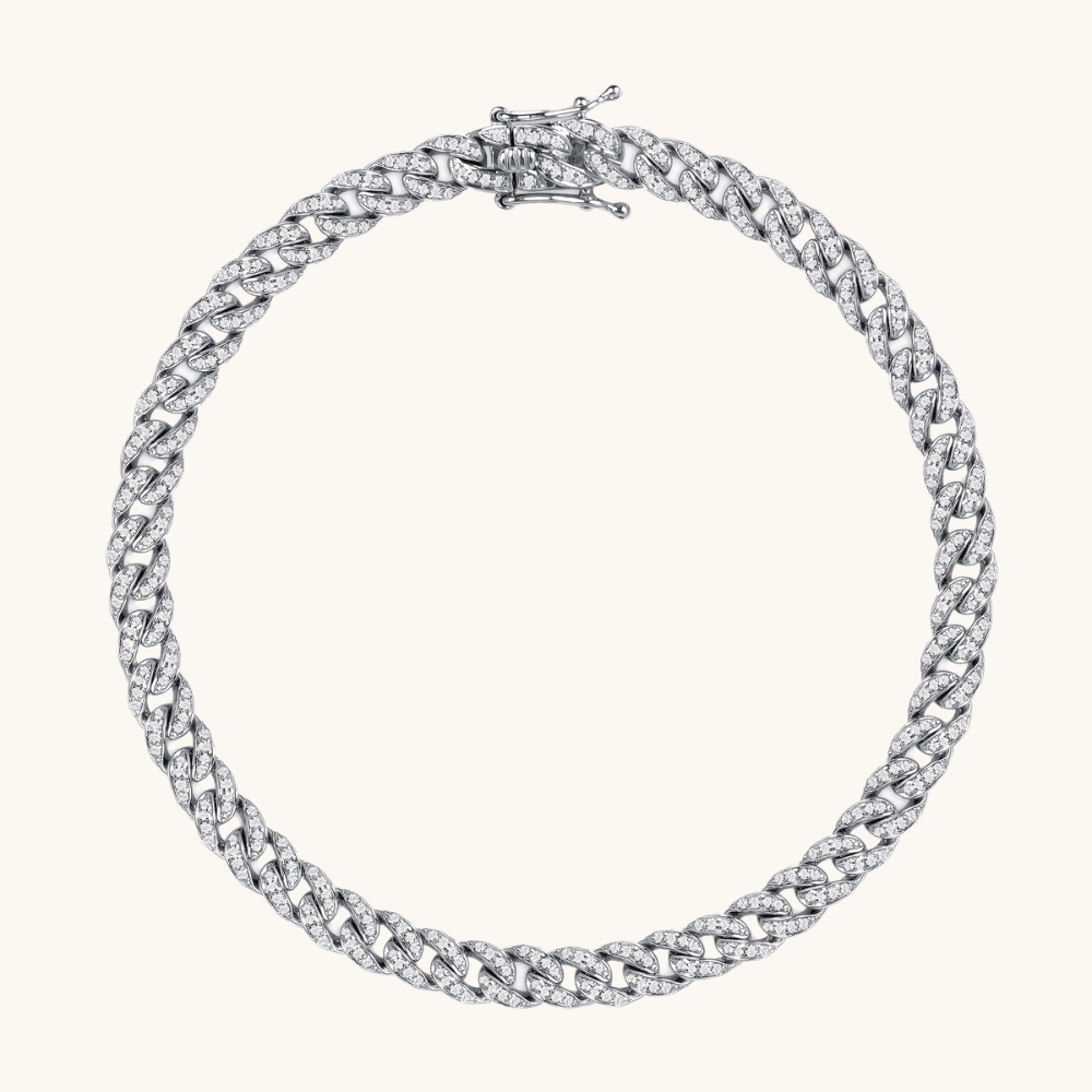Mini Diamond Cuban Bracelet - Happy Jewelers Fine Jewelry Lifetime Warranty