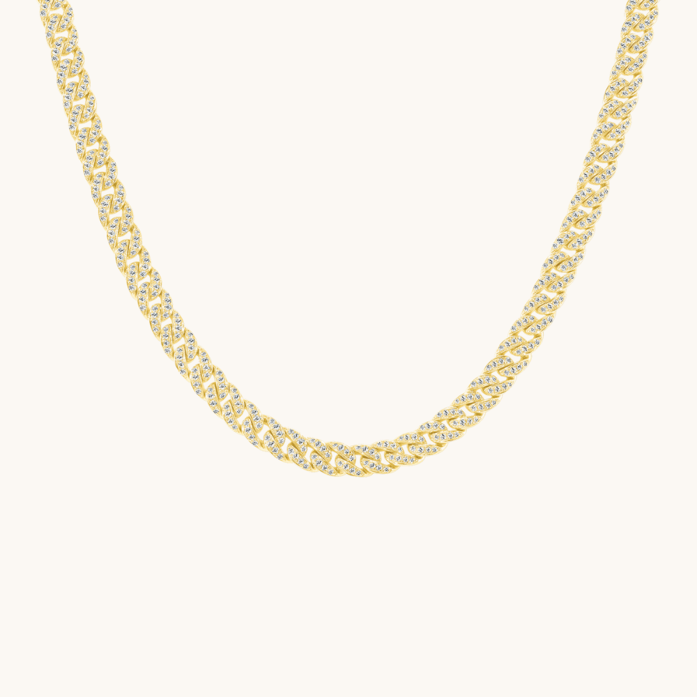 Mini Diamond Cuban Necklace - Happy Jewelers Fine Jewelry Lifetime Warranty