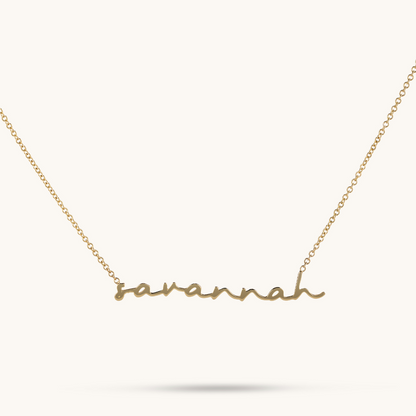Mini Cursive Name Necklace - Happy Jewelers Fine Jewelry Lifetime Warranty