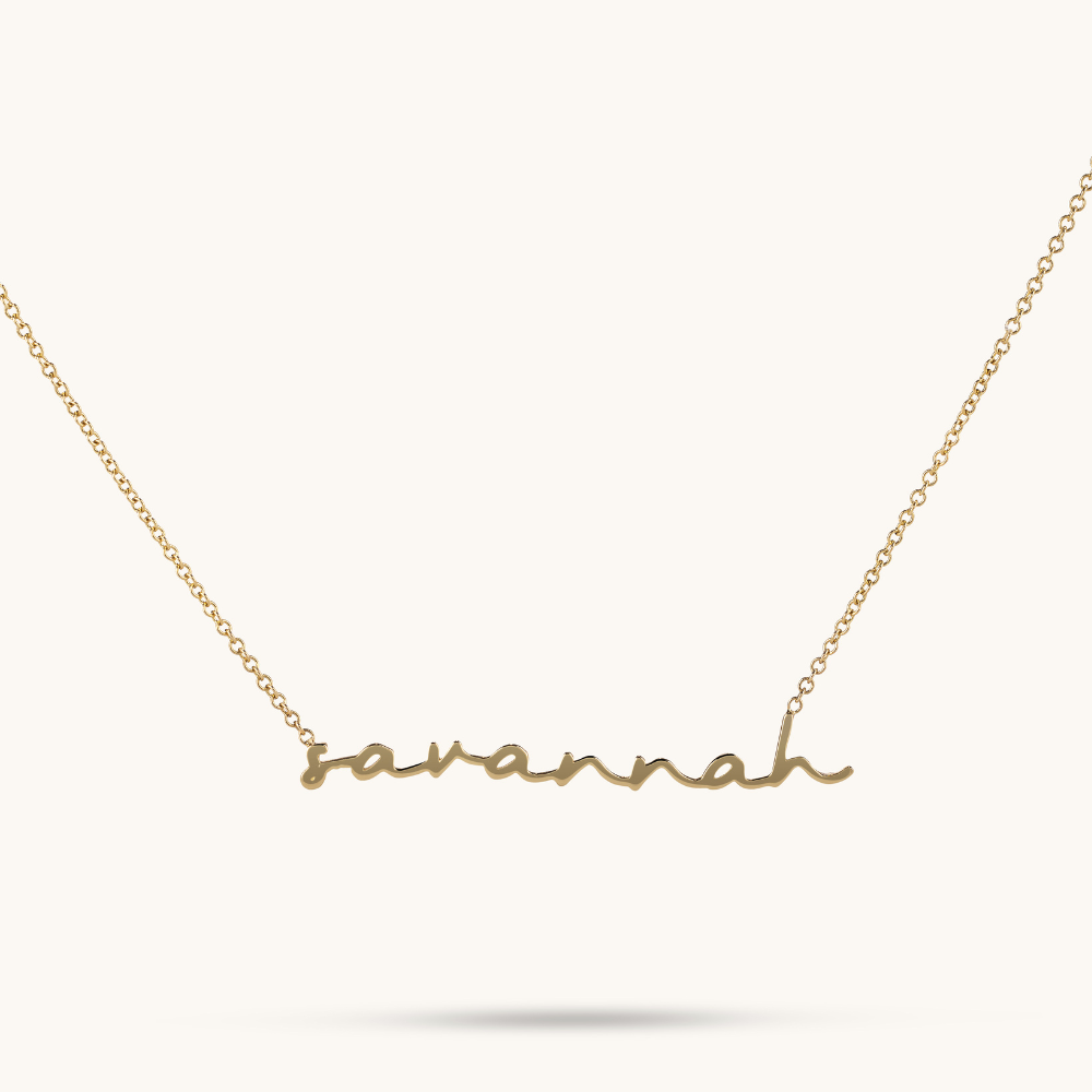 Mini Cursive Name Necklace