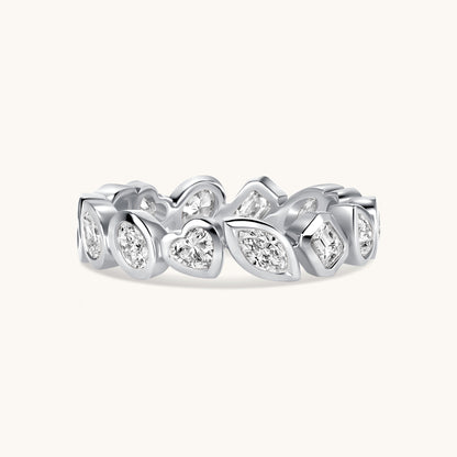White Gold Multi-Diamond Bezel Eternity Band