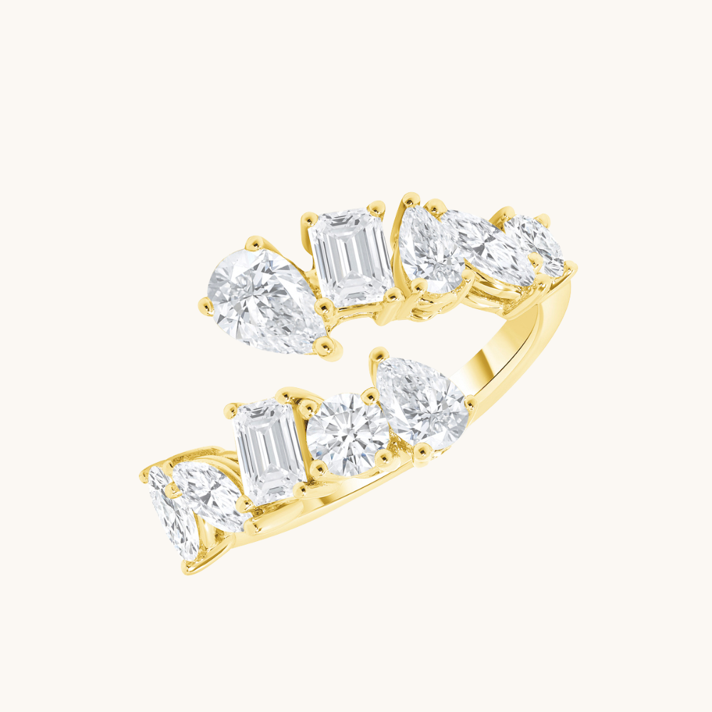 Multi-Diamond Open Cocktail Ring (Large)