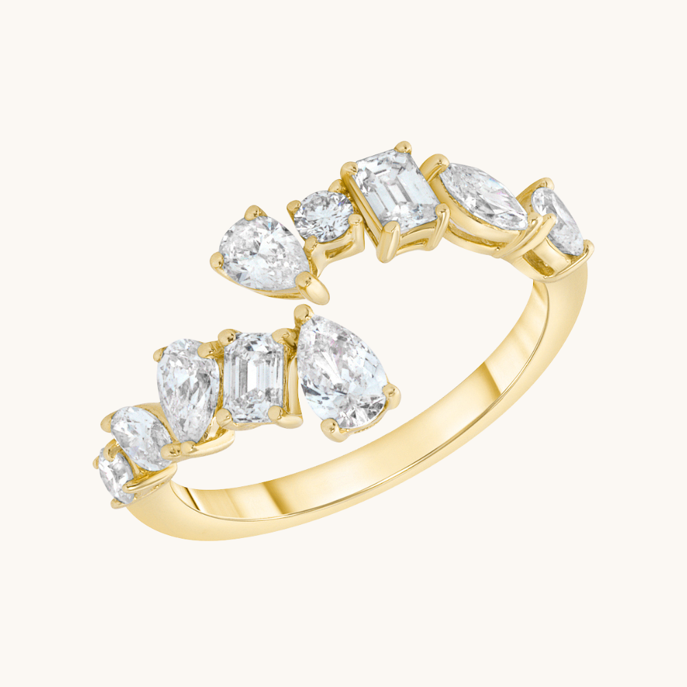 Multi-Diamond Open Cocktail Ring (Small)