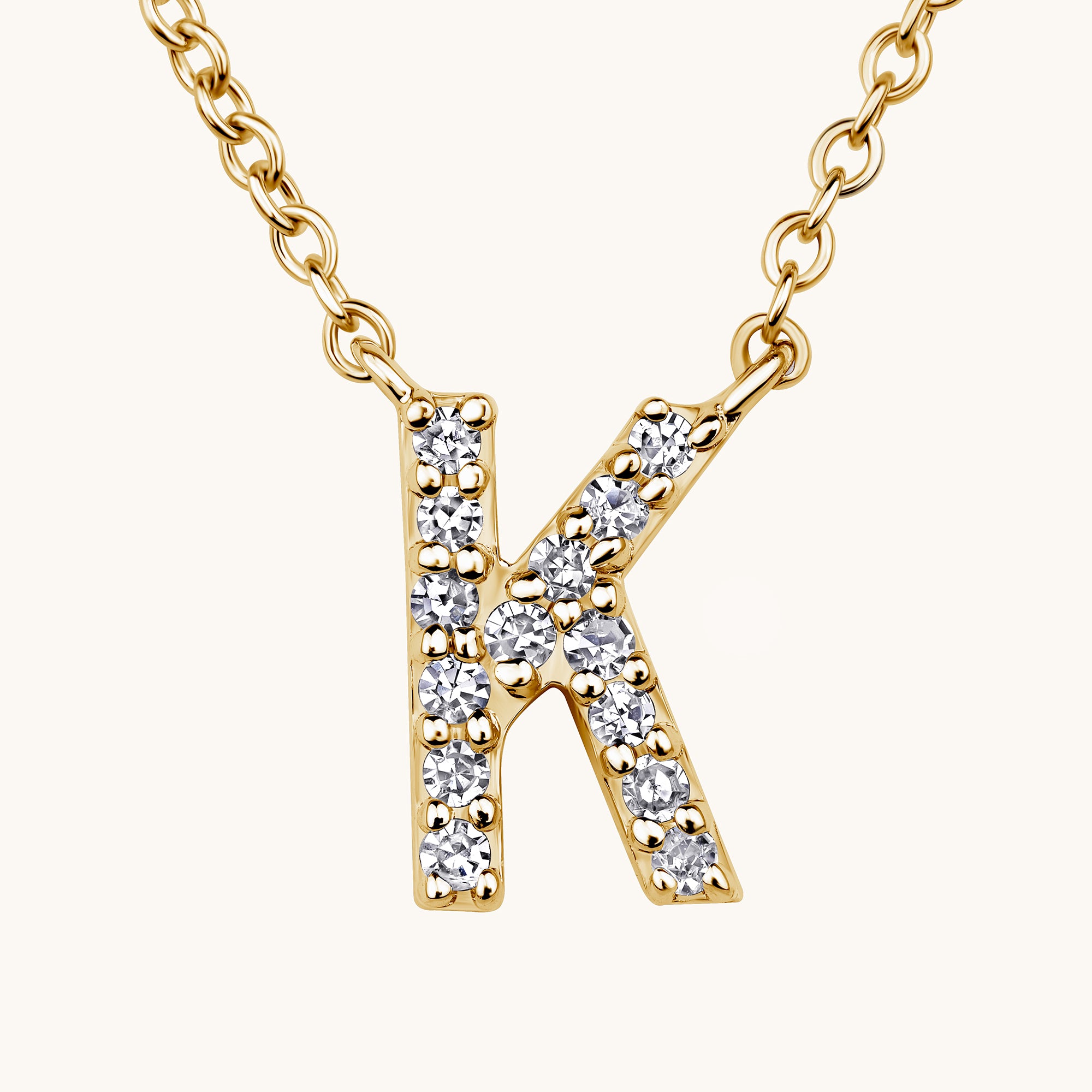 Small Diamond Initial Necklace