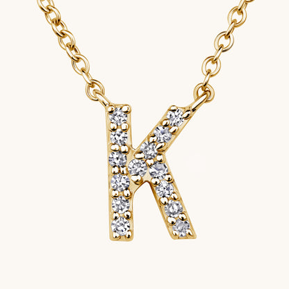 Small Diamond Initial Necklace
