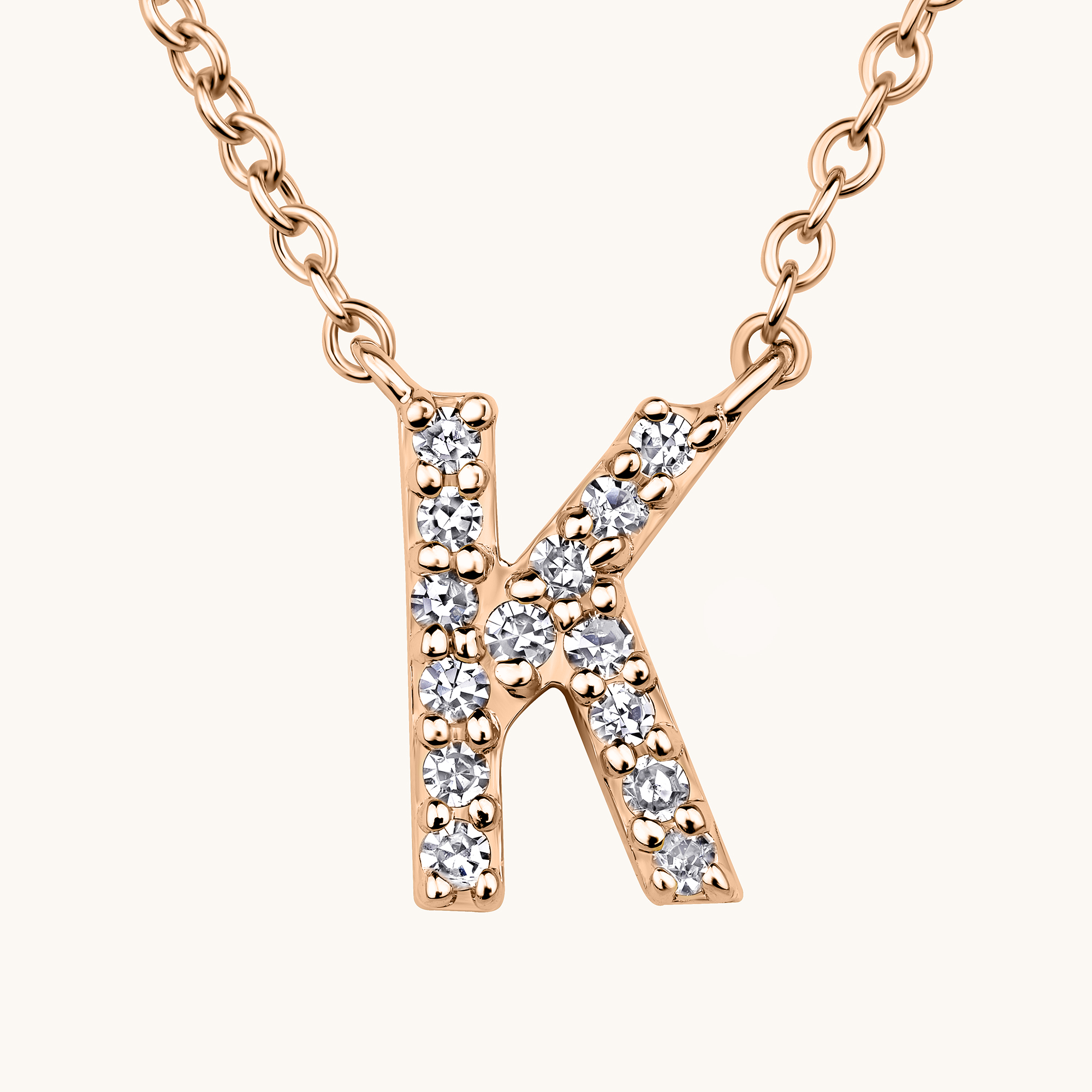 Small Diamond Initial Necklace