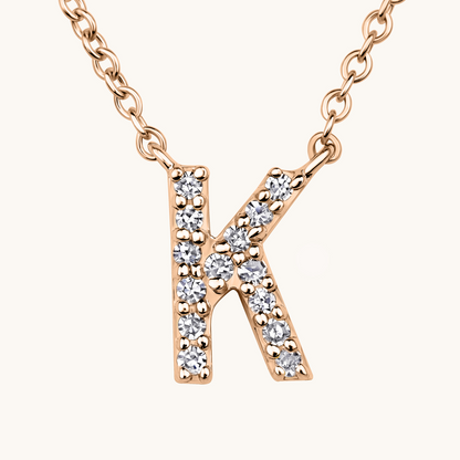 Small Diamond Initial Necklace