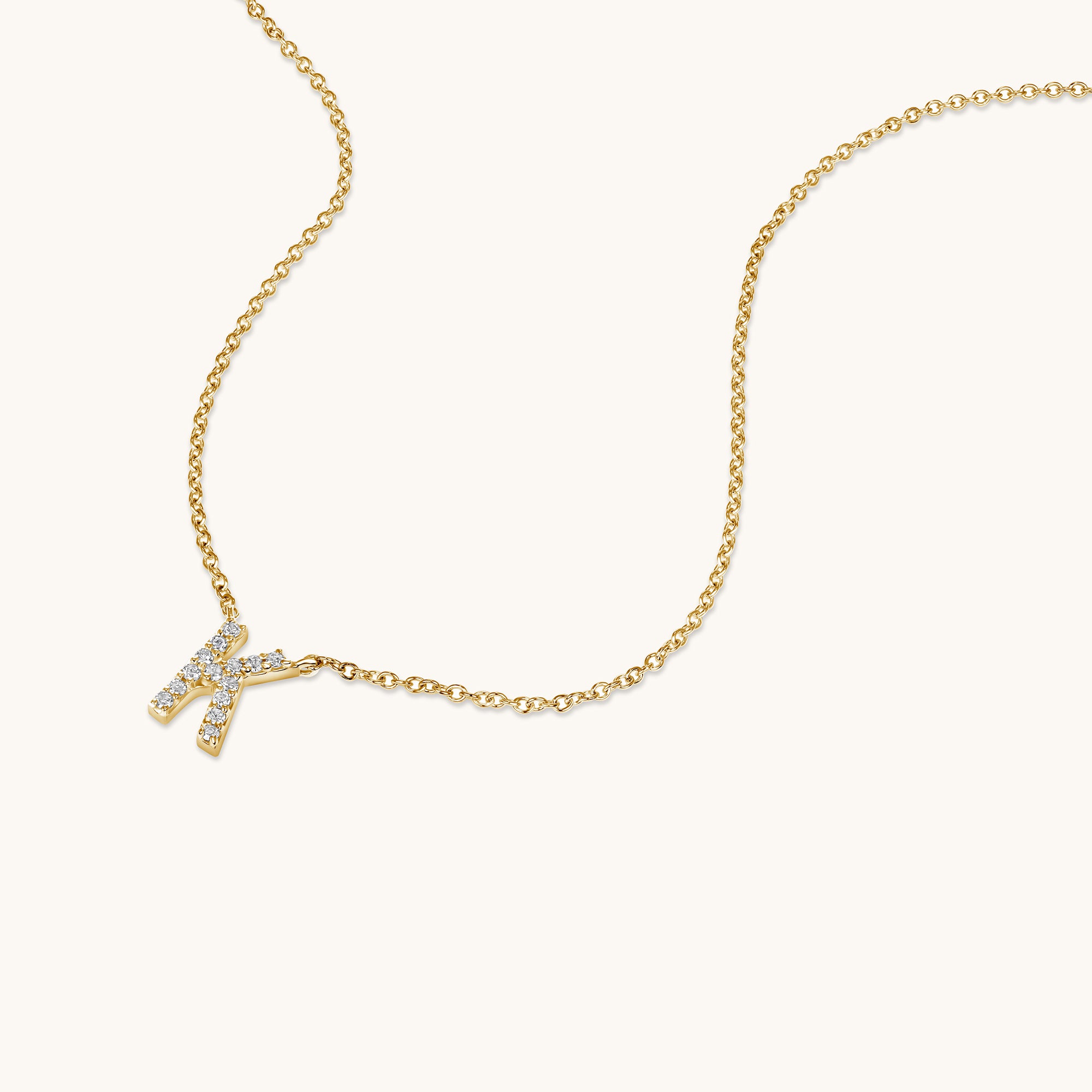 Small Diamond Initial Necklace