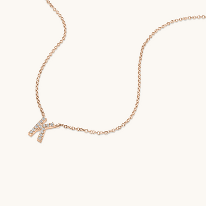 Small Diamond Initial Necklace