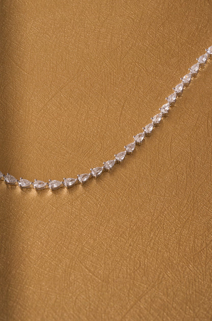 East West Pear Diamond Tennis Bracelet - Happy Jewelers Fine Jewelry Lifetime Warranty
