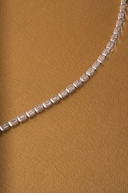 Bezel Set East West Emerald Diamond Tennis Bracelet - Happy Jewelers Fine Jewelry Lifetime Warranty