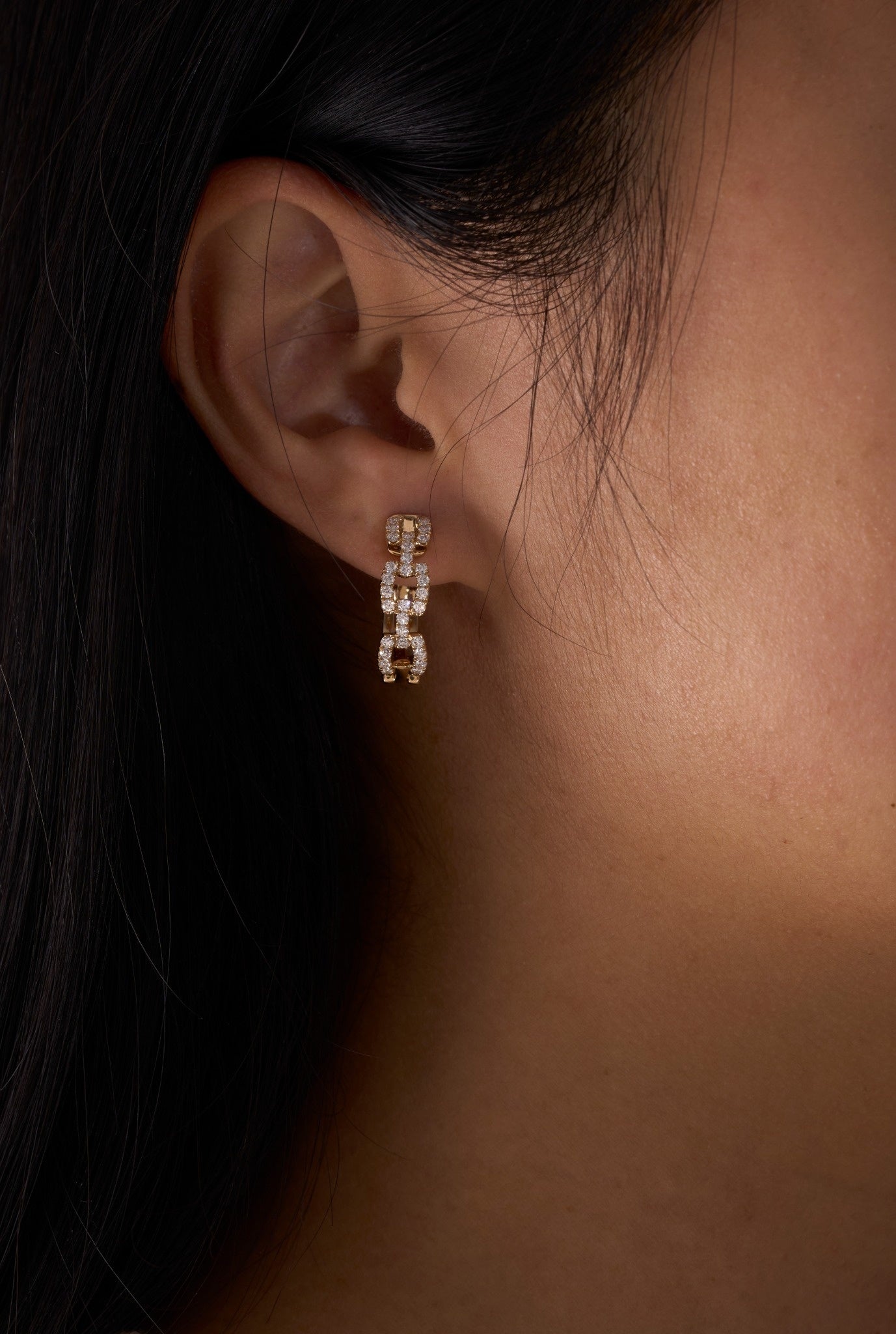 Chain Hoop Earrings - Happy Jewelers Fine Jewelry Lifetime Warranty