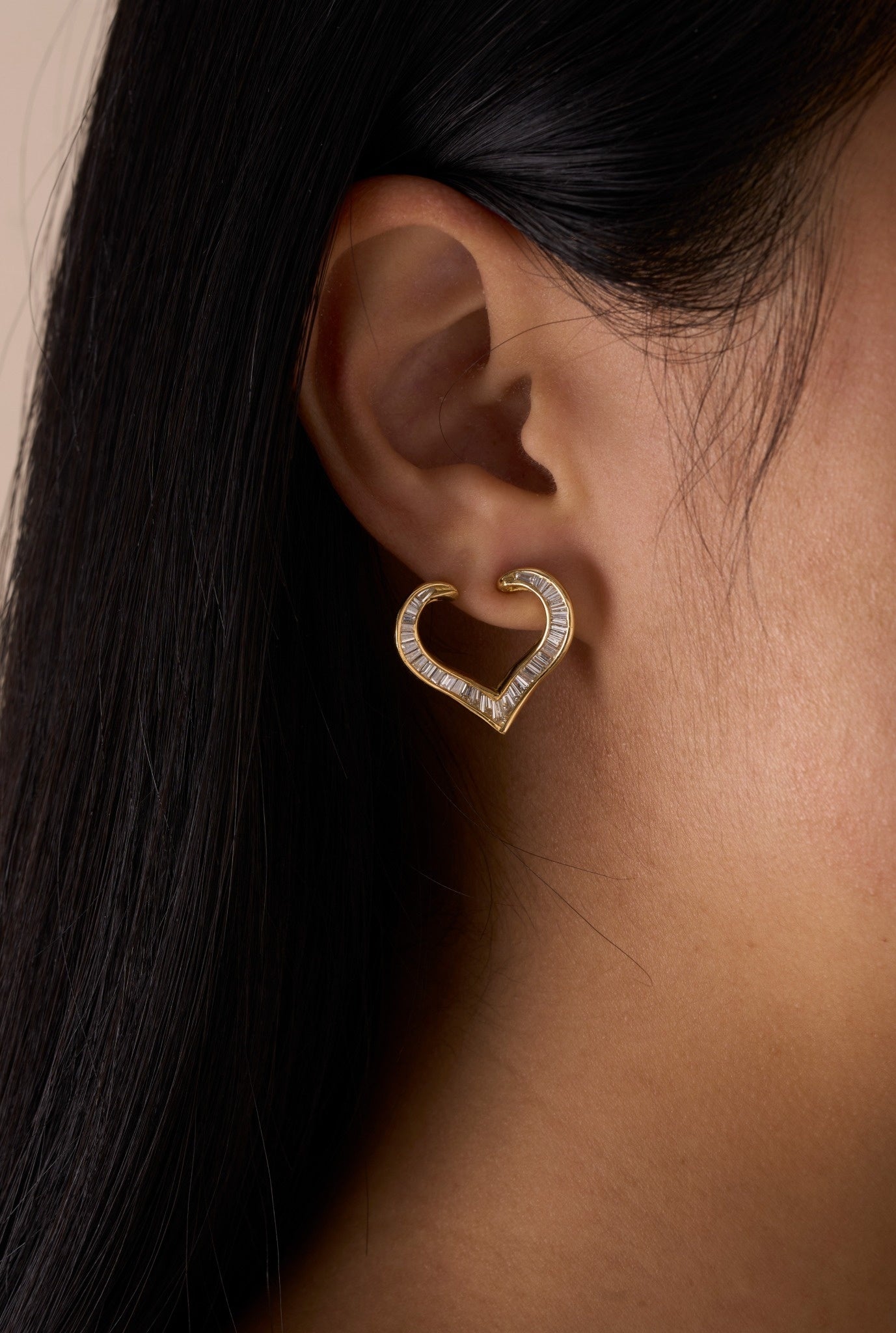 Baguette Heart Earrings - Happy Jewelers Fine Jewelry Lifetime Warranty