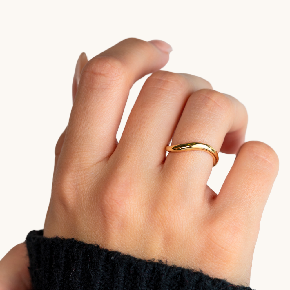 Petite Solid Gold Motion Ring