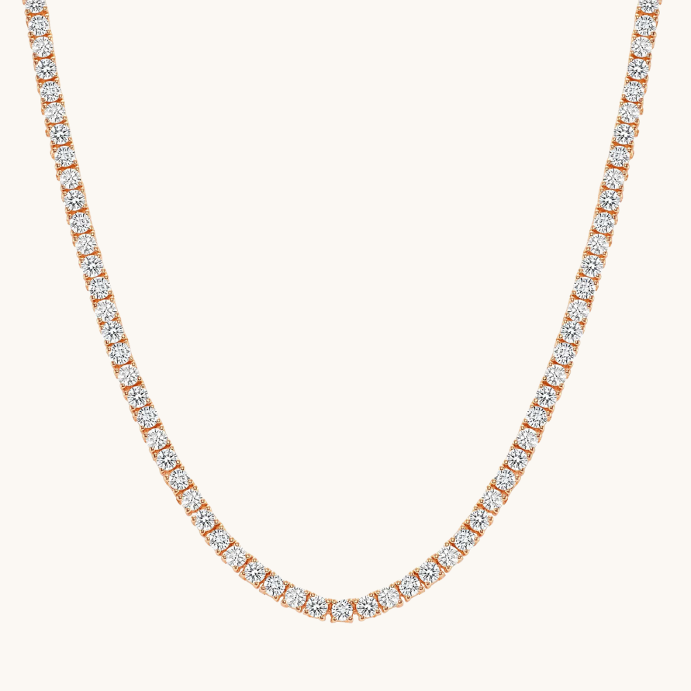 Natural Diamond Tennis Necklace - Happy Jewelers Fine Jewelry Lifetime Warranty