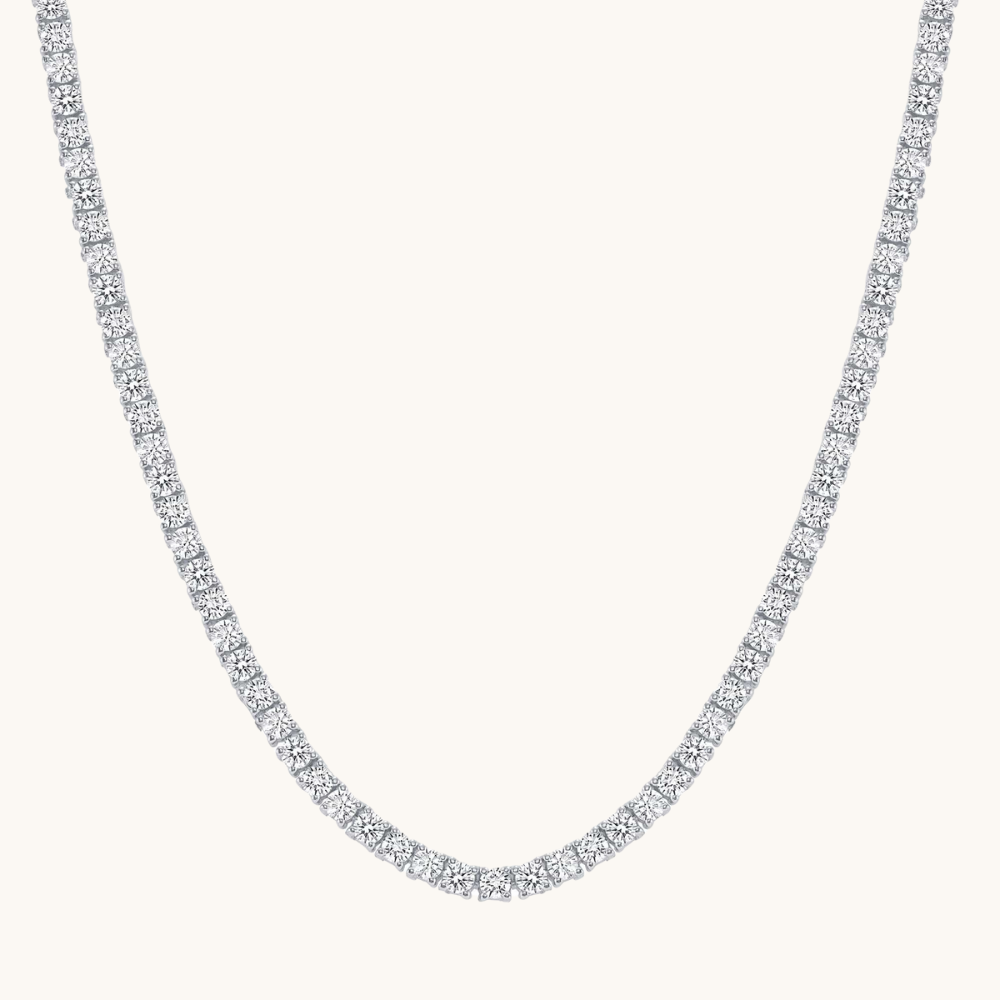 Natural Diamond Tennis Necklace