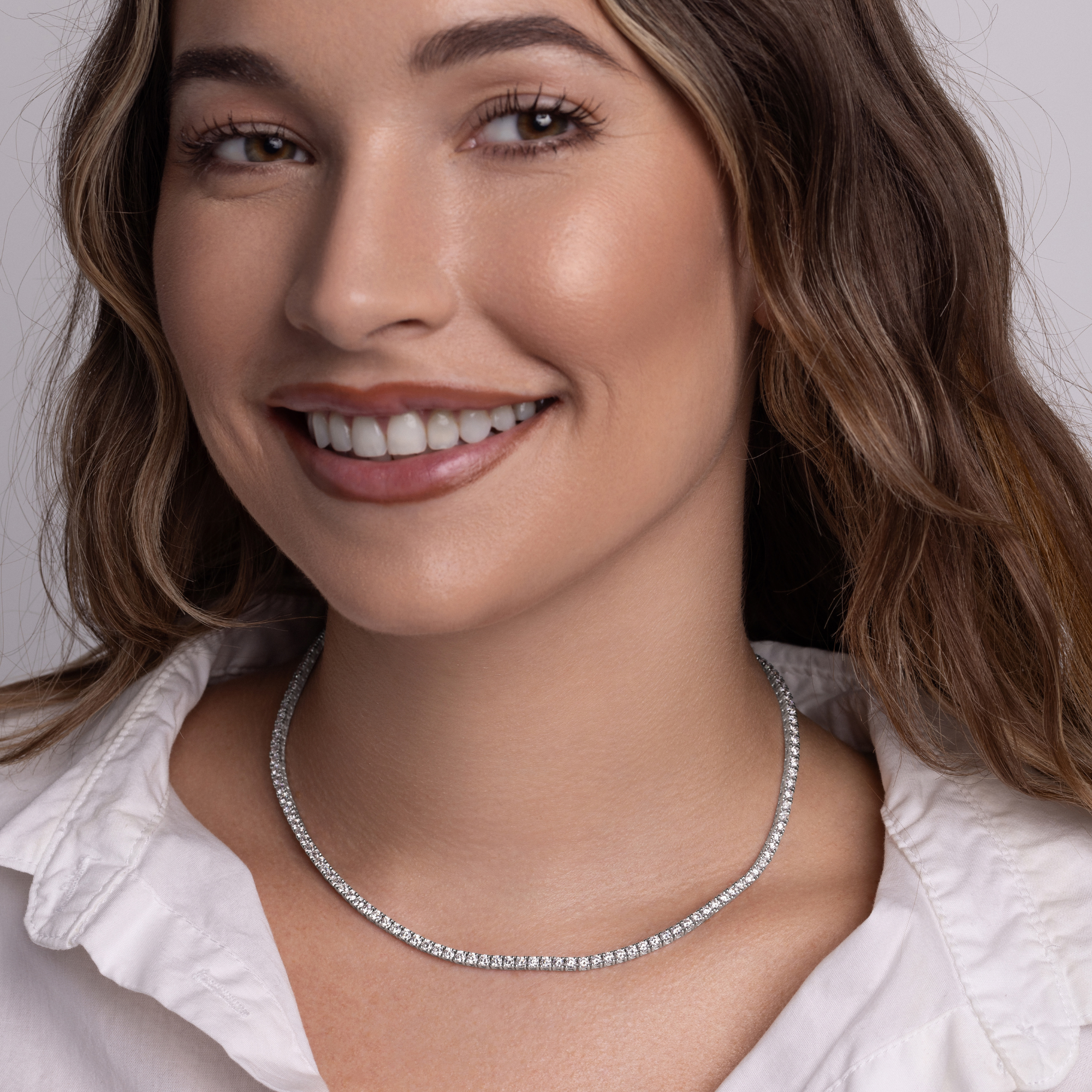 Natural Diamond Tennis Necklace - Happy Jewelers Fine Jewelry Lifetime Warranty