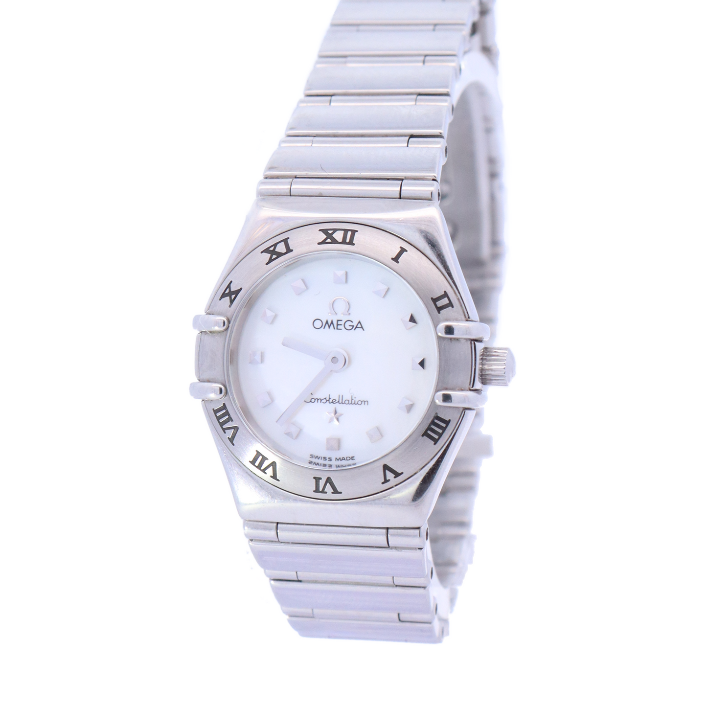 Omega Constellation Stainless Steel 25mm White MOP Dial Watch | Ref# 131.10.25.60.55.001 - Happy Jewelers Fine Jewelry Lifetime Warranty