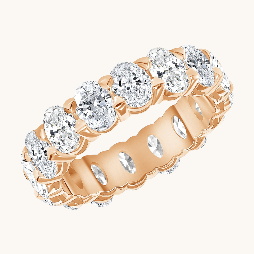 Large Diamond Oval Eternity Band - Happy Jewelers Fine Jewelry Lifetime Warranty