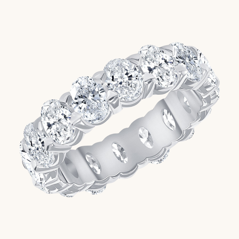 Large Diamond Oval Eternity Band - Happy Jewelers Fine Jewelry Lifetime Warranty