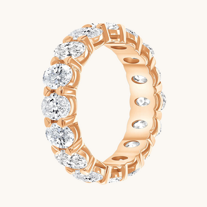 Large Diamond Oval Eternity Band - Happy Jewelers Fine Jewelry Lifetime Warranty