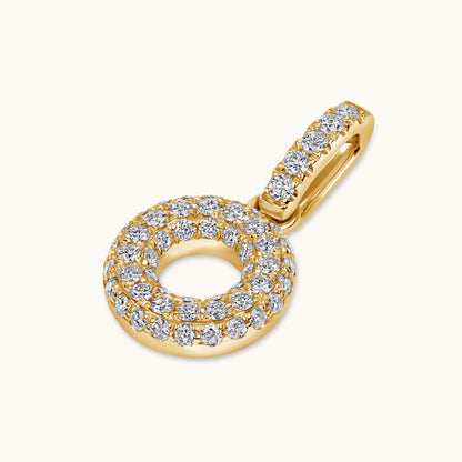 Pave Diamond Bubble Initial Pendant - Happy Jewelers Fine Jewelry Lifetime Warranty