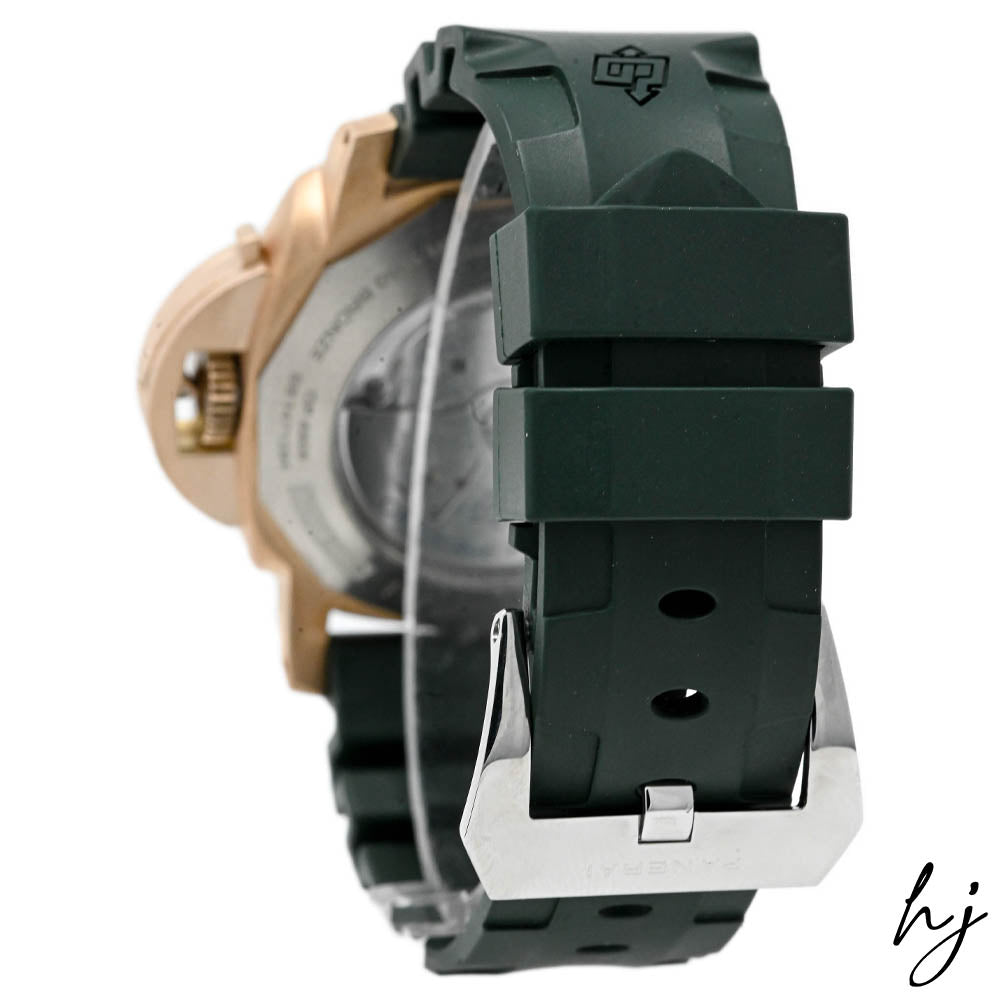 Panerai Men's Luminor Submersible 1950 "Bronzo" 47mm Green Dot Dial Watch Reference #: PAM00382 - Happy Jewelers Fine Jewelry Lifetime Warranty