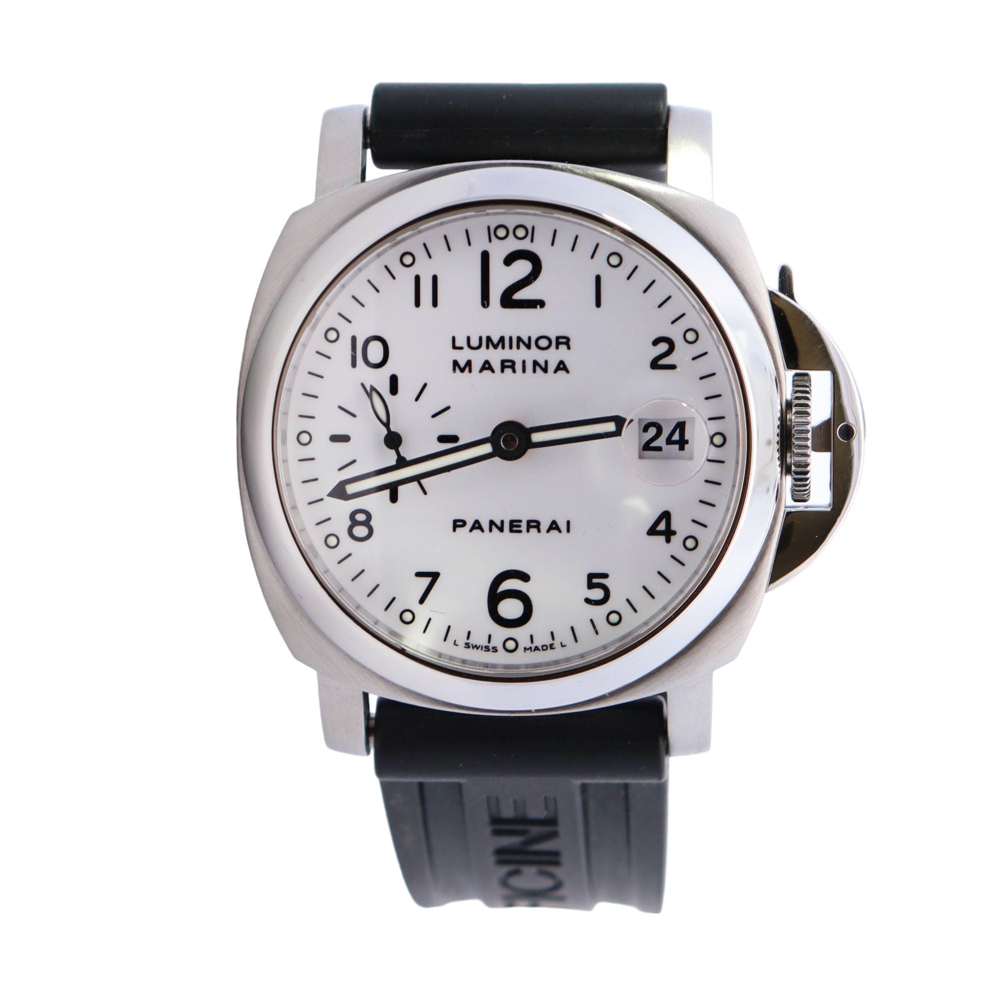 Panerai Luminor 44mm White Dial Watch Ref# PAM00523 - Happy Jewelers Fine Jewelry Lifetime Warranty