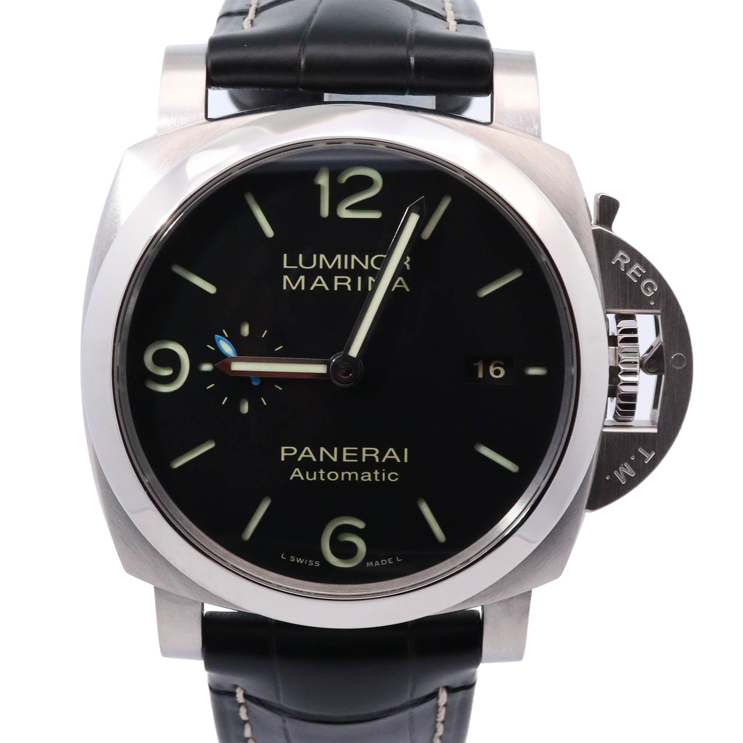 Panerai Luminor 44mm Black Dial Watch Ref# PAM01312