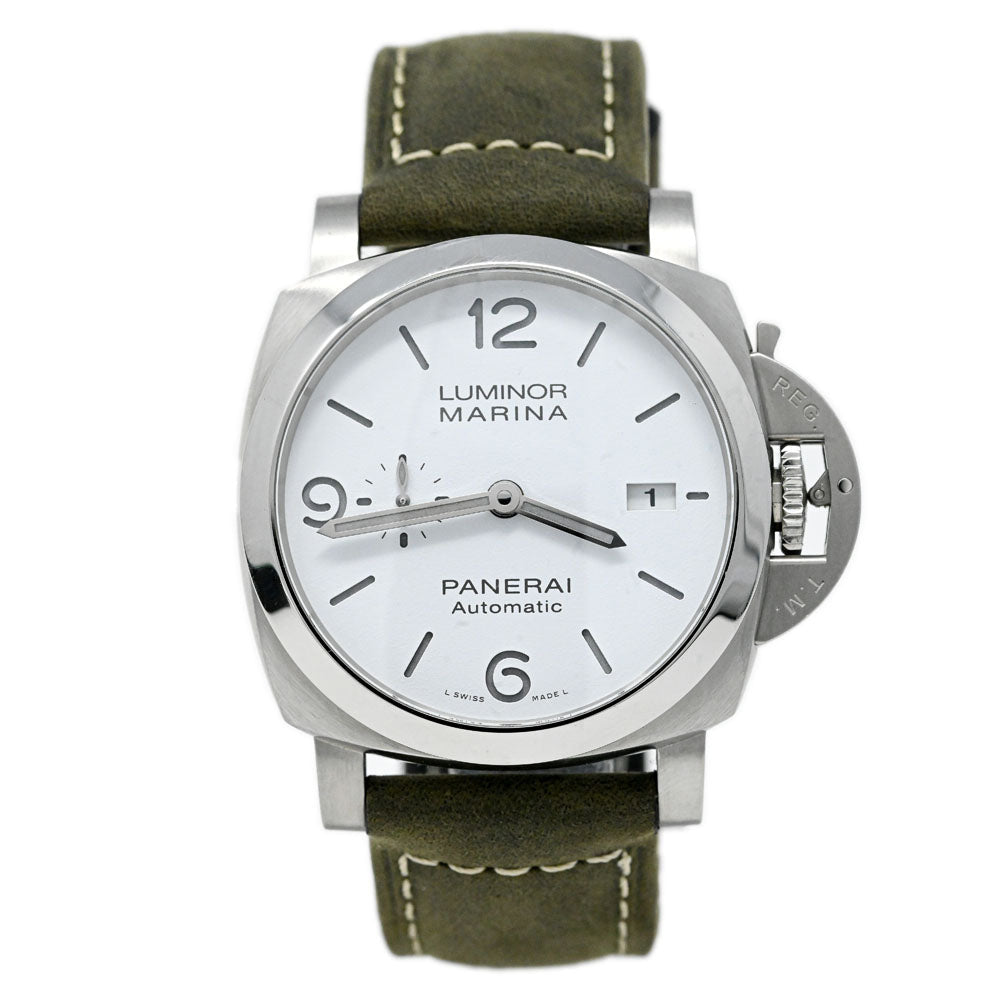 Panerai Luminor 44mm White Dial Watch Ref# PAM01314 - Happy Jewelers Fine Jewelry Lifetime Warranty