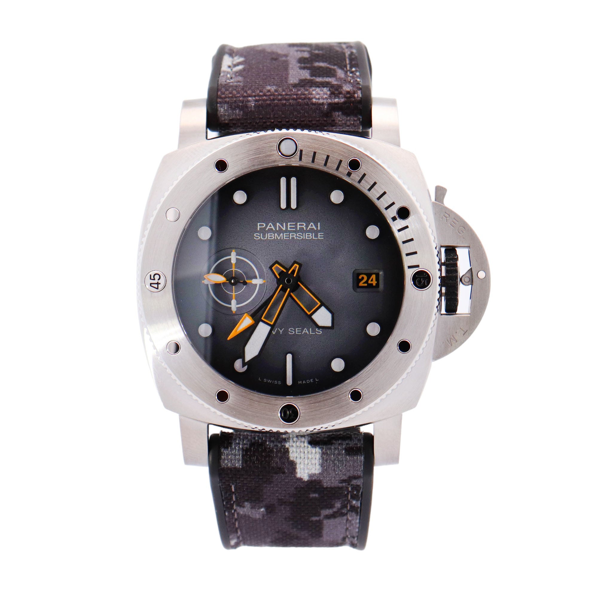 Panerai Luminor 44mm Grey Dial Watch Ref# PAM01323 - Happy Jewelers Fine Jewelry Lifetime Warranty