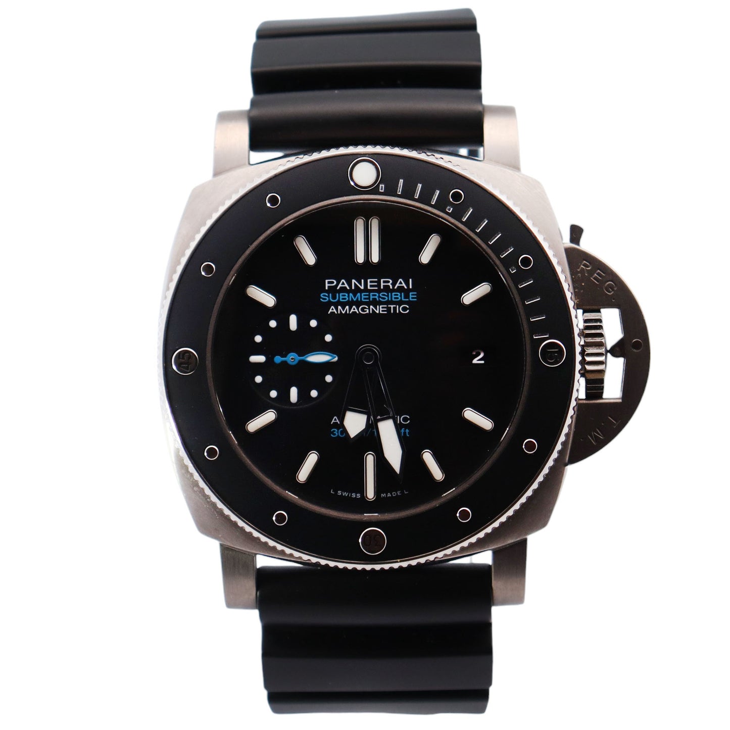 Panerai Luminor 47mm Black Dial Watch Ref# PAM01389